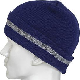 High Visibility Safety Beanie Reflective Knit Ribbed Hats Warm Winter Bonnets for Night Running Hiking Cycling
