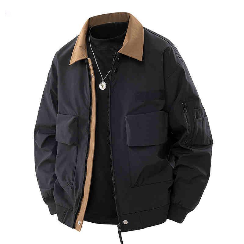 Baseball Collar Jacket Men's Spring and Autumn New Style Handsome Loose Work Jacket Top