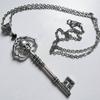Collana Ciondolo Fascino Chiave Teschio Vintage Gioielli Festa Gotica Collana Pendente Lega Statement Punk Choker Catena Maglione