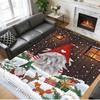 Weihnachtlich bedruckter quadratischer Teppich, weich, rutschfest, für Schlafzimmer, Weihnachtsgeschenk