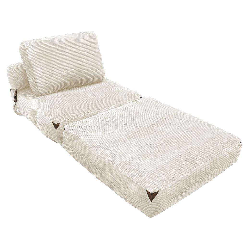 Modern Single-Seater Lounge Sofa with Integrated Storage and Elegant Tassel Accents for a Cozy Living Space