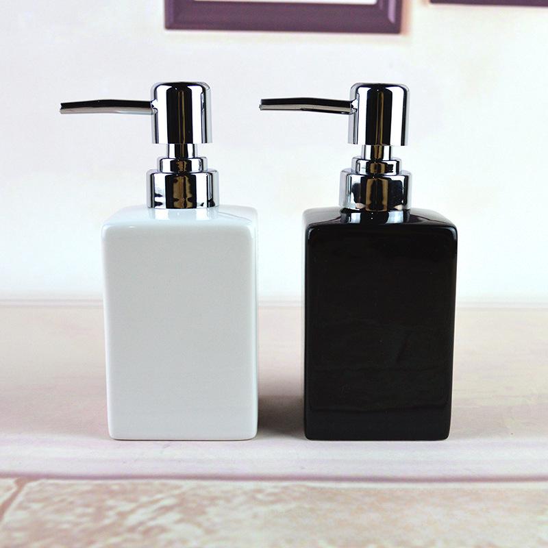 Ceramic Soap and Lotion Dispenser for Bathroom and Shower