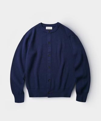 Indust Essential Round Knit Cardigan_Navy
