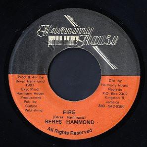 7inch Record BERES HAMMOND Fire NONE Harmony House 1993 Jamaica Reggae Ska Dub Used