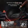 KANBAH 24cm Refined Iron Non-Coated Stir-Fry Wok