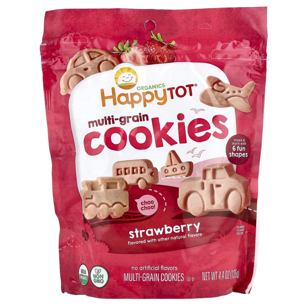 Happy Family Organics Multigrain Cookies, 2-Year-Old, Strawberry, 125g (4.4oz)