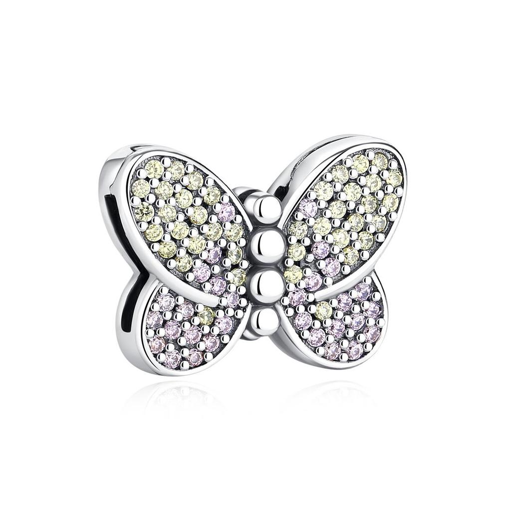 925 Sterling Silver Charms Beads Original Reflections Clip Heart Clover Crown Charm Fit Pan Brand Bracelets Jewelry For Women