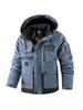 Men's Thickened Waterproof Hooded Cotton Coat - Outdoor Winter Warm, Plus Size Jacket