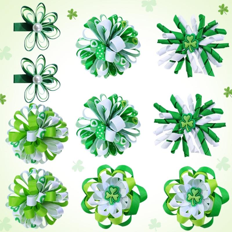1 Pair Saint Patrick's Hair Clips Stylish Girls Hair Barrettes Hairclips Side Hairpin Trendy Headwear Hair Accessories