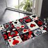 Poker Themed Playing Card Floor Mat with A, K, Q, J and Spade Green and Black Floor Mats Creative Game Room Decoration Gifts
