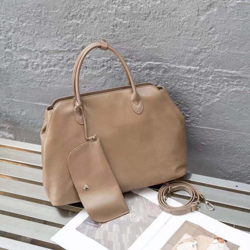 

Large Capacity Leather Tote Bag Women Crossbody Top Layer Cowhide Natural Drop Handbag 41x17x27CM