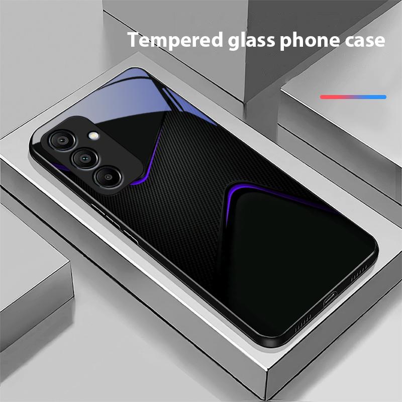 Simple And Large For Samsung Galaxy A15 5G 54 4G 51 50 24 35 90 71 12 51 53 52S 80 22 34 Black Tempered Glass Phone Case