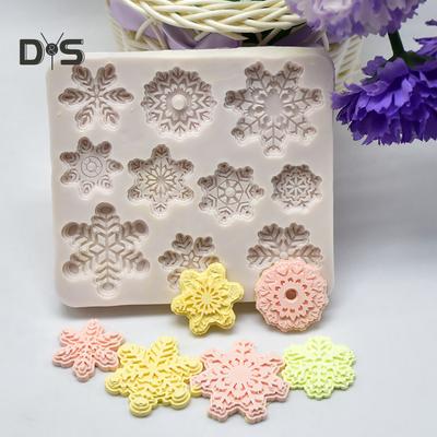 SW Schneeflocken-Epoxid-Silikonform für Schokolade, Süßigkeiten, Weihnachten, DIY-Backwerkzeug