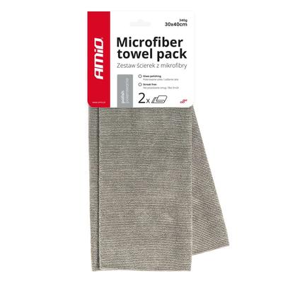Streak-free Microfiber for Mirror Windows 30x40 Cm 2 Pieces AMIO-03742