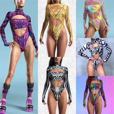 3D Digitální Tisk Plavky Dospělí Ženy Halloweenské Akce Bikiny Plavání Karneval Tematická Párty Cosplay Plavky Body
