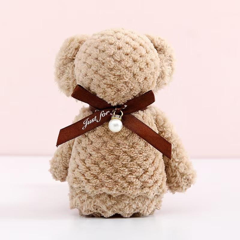 Coral Fleece Pineapple Plaid Bear Towel Souvenir - Perfect for Birthday or Wedding Gifts