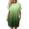 Damesmode Zomer Bedrukt Losse Korte Mouw Losvallende Middellange T-shirt Jurk