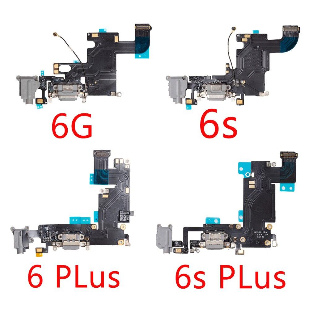 

For Phone 6G 6 Plus 6S Plus Charging Port Dock Connector Headphone Audio Jack+ Microphone Flex Cable