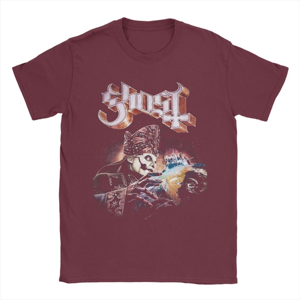 Ghost Band Rock Metal T Shirts for Men 100% Cotton Funny T-Shirts Round Neck  Tees Short Sleeve Clothing Graphic