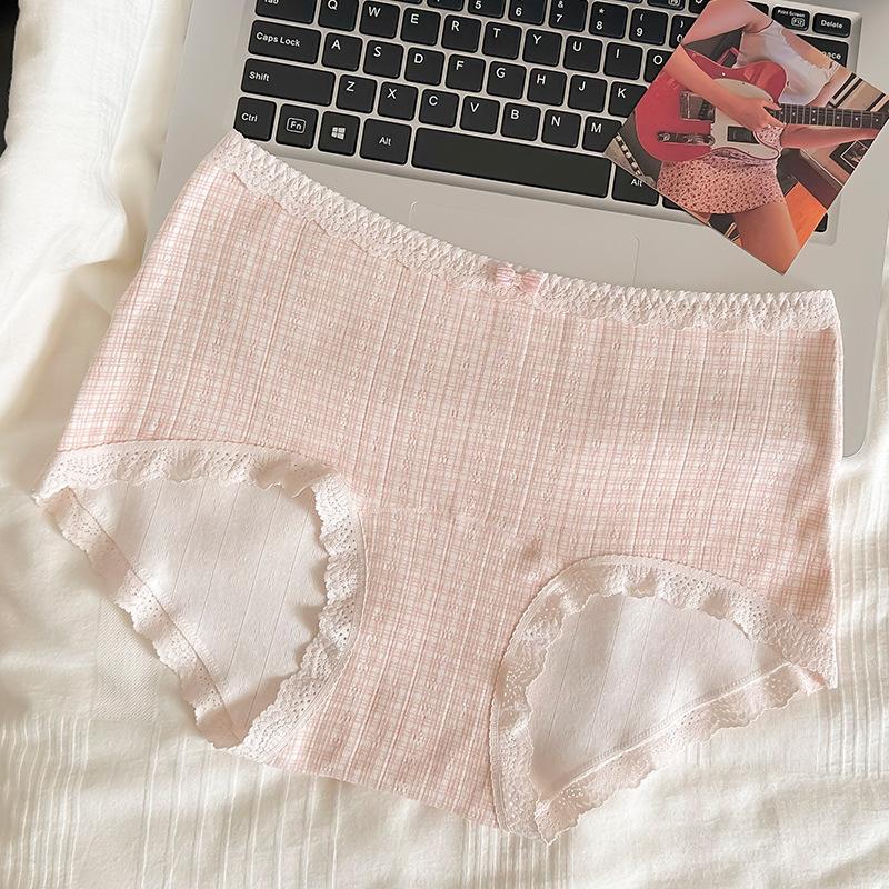 Plus Size Women's Sweet Poodle Cotton Breathable Anti Tardiness Briefs