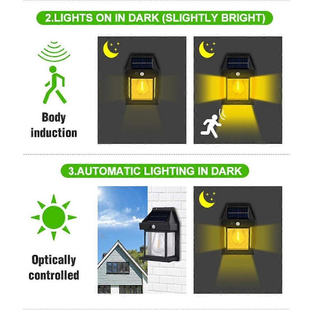 (white) LED Solar Bulb Light Outdoor Solar Lamp With Motion Sensor Solar Lights
