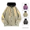 Spring and Autumn Trendy Brand High Street Fashion Contrast Color Stand Collar Jacket Men's Loose and Versatile Casual Jacket