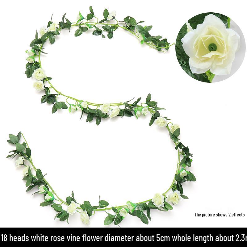 Green Leaf Rattan Grape Decorative Artificial Vine for Balcony & AC Pipe Cover