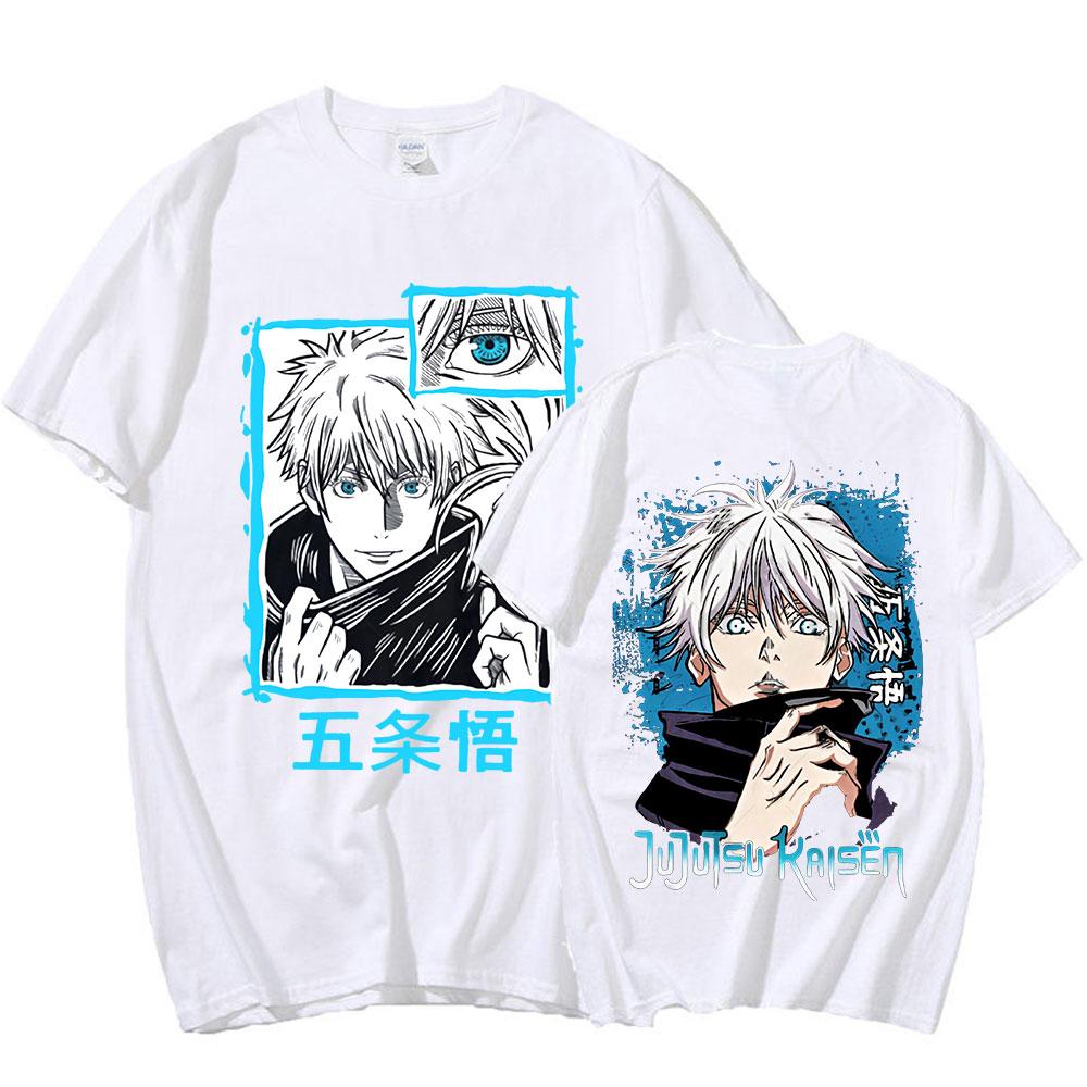 High Street Anime Pattern Print Cotton Short Sleeve Round Neck High Quality T-shirt Loose Casual Top Sports Streetwear Unisex