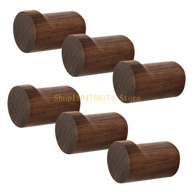 Pack Of 6 Decorative Wood Hook Handmade Beechwood Wall Mount Hook Load Bearing Home Accessory top sale