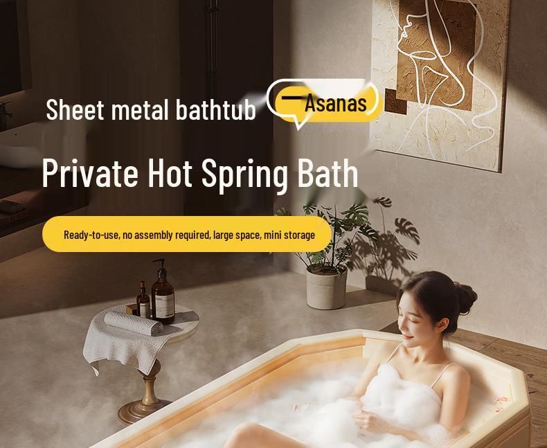 Foldable Full Body Bath Tub for Adults & Couples - Compact Household Bath Basin & Children's Sitz Bath
