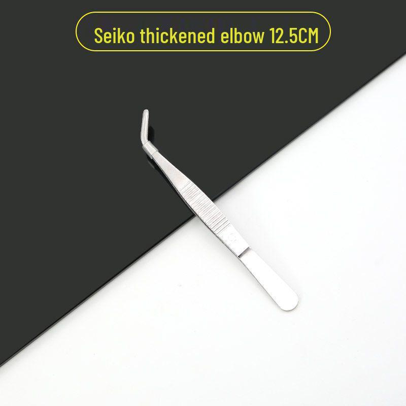 304 Stainless Steel Multifunctional Tweezers: Thickened Straight & Round Head, Bent Tip, Ideal for Aquatic Plants and Succulents.