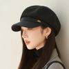 Classic Belt Decor Wool Beret Hats Elegant Octagonal Newsboy Hat Painter Cap Vintage Solid Color Berets for Women Autumn & Winter