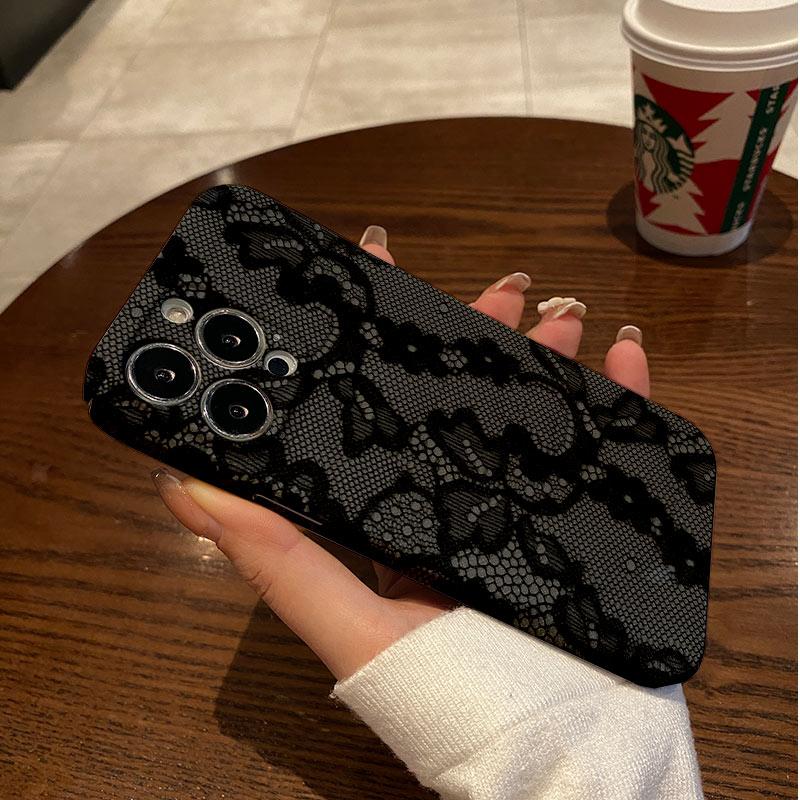 Luxury Clmj swag Black Lace Phone Case for Oppo Realme C75 C63 C65 C67 C53 C55 C35 C33 C20 C30S 9 8 Pro Plus 4G 5G Hard PC Cover