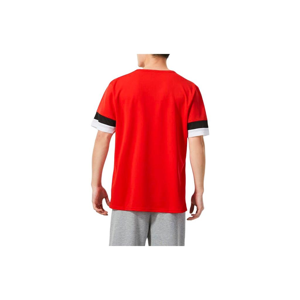 Puma Contrast Color Logo Print Breathable Sports Short Sleeve T-Shirt Men Tops Red 704932-01