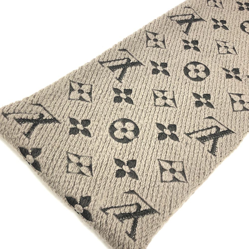 Louis Vuitton M72242 Echarpes Logo Mania Scarf Wool Verone Gray