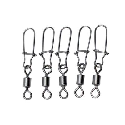 50pcs/100pcs Tackle Buckle Swivel Snap Connector with Fast Lock Fishing Connector Pin  Fishing Tool