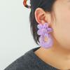 U-shaped Mesh Flower Earrings Hook Piercing Beach Drop Earrings Straw Weave Earrings  Hipster