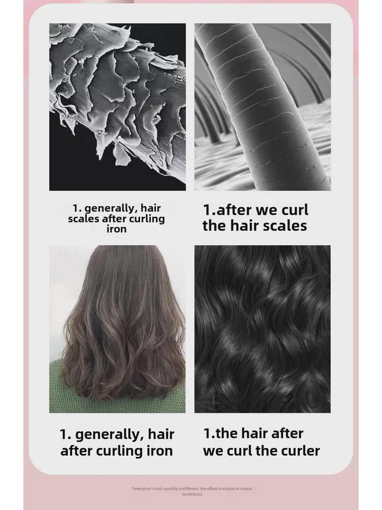 New Double Groove Wave Automatic Curling Iron - Negative Ion Technology for Hair Care, Prevents Damage.