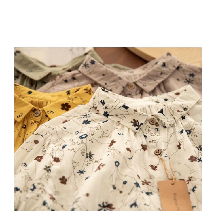 Künstlerisches Damen-Frühlingshemd aus Baumwoll-Leinen, zweilagig, späte Qing-Dynastie