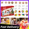 Metal Puzzle Christmas Advent Calendar Gifts Box Plastic Metal Wooden Puzzle Xmas Countdown Calendar Box Brain Teaser Fidget Toy