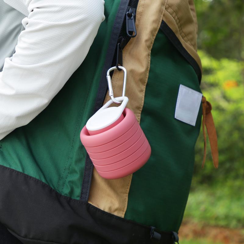 Silicone Folding Cup, Outdoor Travel Silicone Sports Kettle, Portable and Easy To Use Cup, Thin Cycling Water Cup