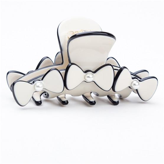 

6.5см Средний Бант Заколка для Волос Корейская Мода Милый Головной Убор для Тонких Волос Жемчужные Бусины Ацетат Аксессуары для Волос