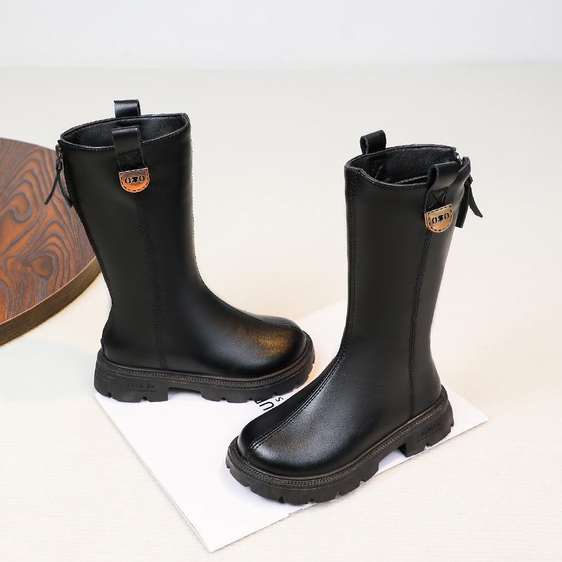 

Girls Knee-High Fashion Boots - High-Top Autumn/Winter Velvet Leather 30