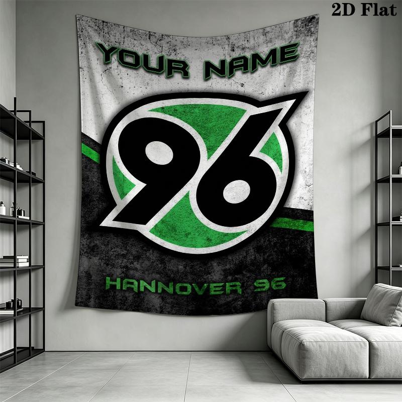 Custom Name Hannover 96 Wall Tapestry Aesthetic Wall Hanging Printed Fabric Blanket Decorative Tapestries for Bedroom Living Room Home Decor