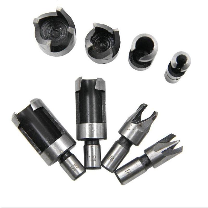 round Handle Barrel/claw Type Wooden Plug Drill Woodworking Hole Opener Reaming Drill Bit Removal Tool Cutting Tool Set