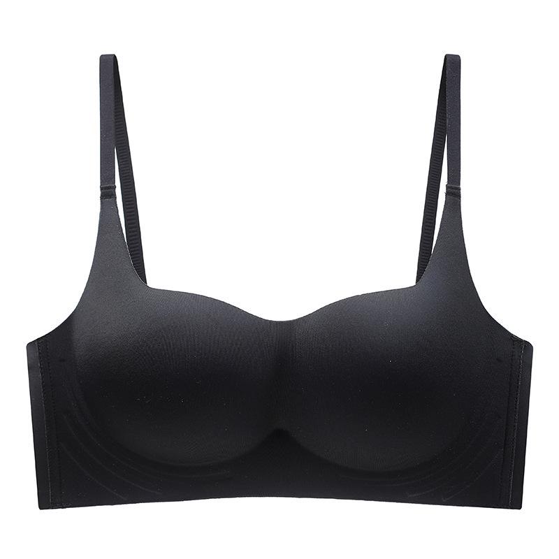 Women s Seamless Push-Up Bra: Summer Thin, Wire-Free, Anti-Sagging, Side Support for Small Breasts