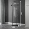 Nordic Marble & Metal Floor-standing Coat Rack, Foldable Wrought Iron Clothes Rack.