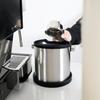Watchget Contenitore per Fondi di Caffè, Contenitore per Fondi di Caffè, Contenitore per Fondi, Secchio per Fondi di Caffè, Grande Capacità 1.8L, Acciaio Inossidabile Rimovibile, per Uso Domestico e Commerciale, S