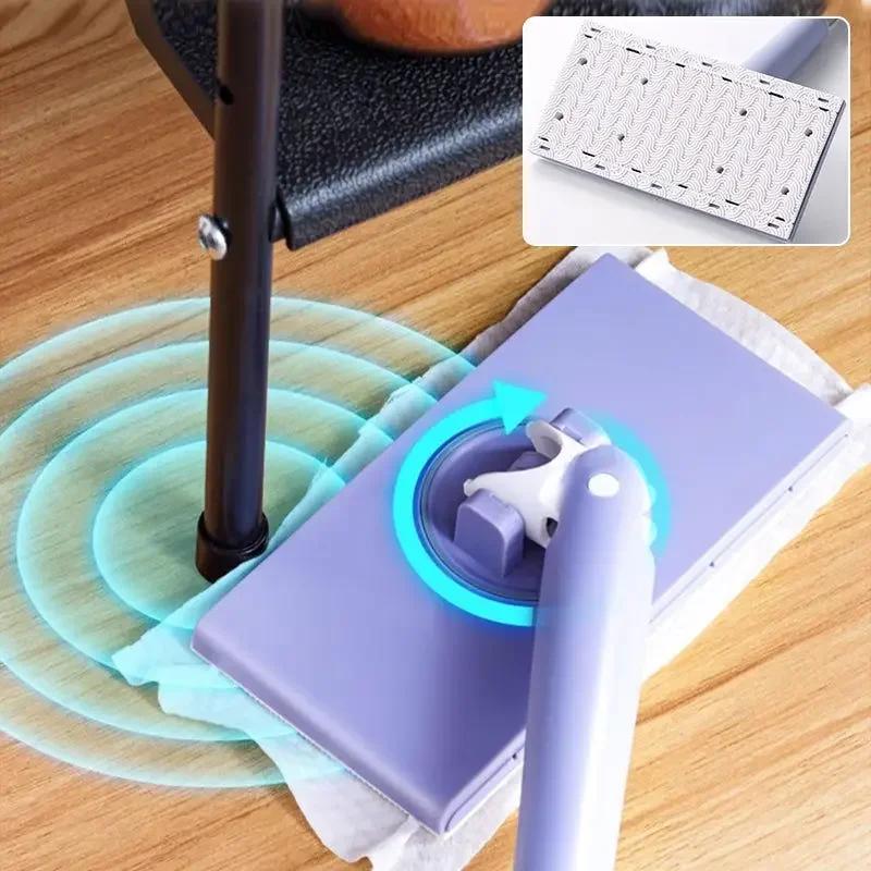 1-8PCS Household Cleaning Multifunctional Washcloth Mop Lazy Automatic Clip Cloth Flat Dusting Wipe Glass Flat Small Mop
