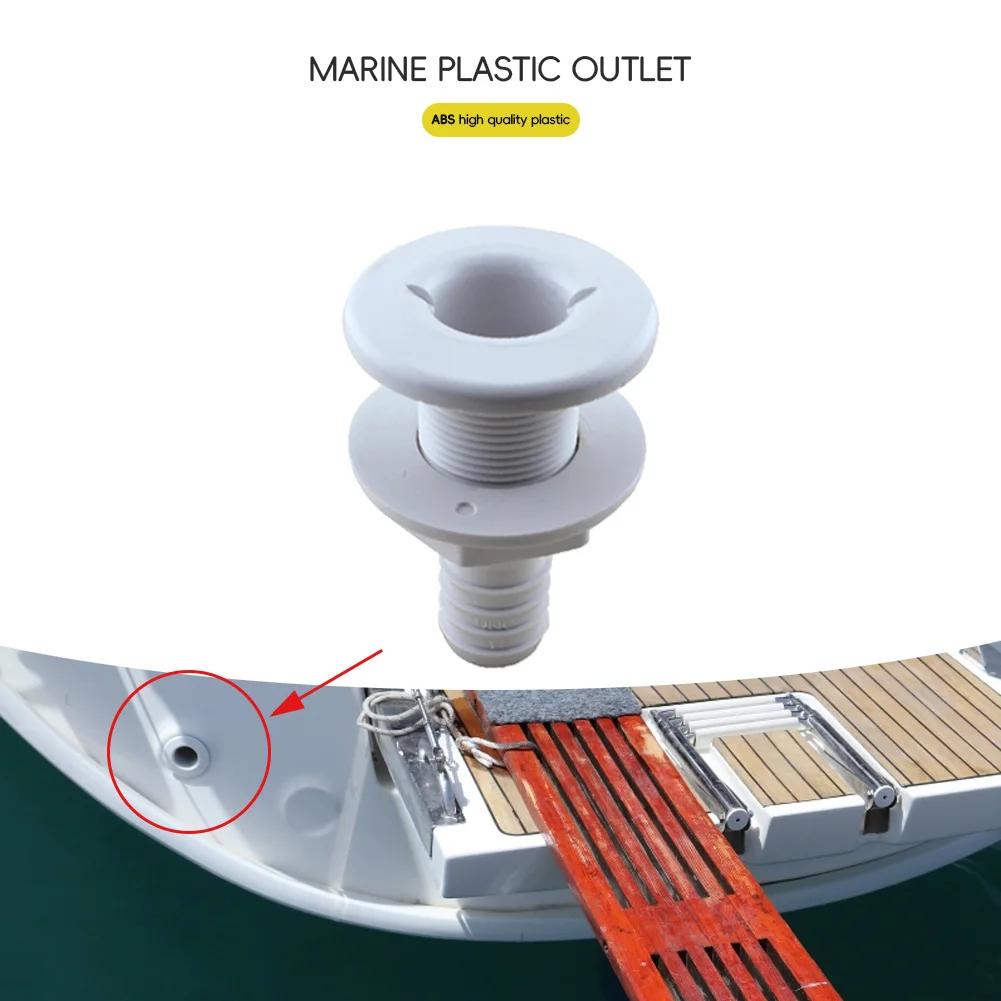 Marine Ablauf Yacht Bilgenablauf Marine Abwasser Ablauf Rumpf rechtwinklig Schwarz/Weiß Ablauf für 5/8 3/4 1 Zoll